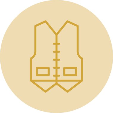 Yelek giysi simgesinin vektör illüstrasyonu 