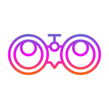 Dürbün simgesi, vektör illüstrasyonu basit tasarım