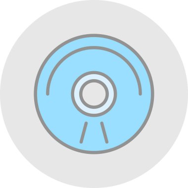 CD mi? Web simgesi basit illüstrasyon