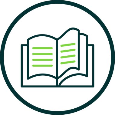 Kitap simgesinin vektör illüstrasyonu 