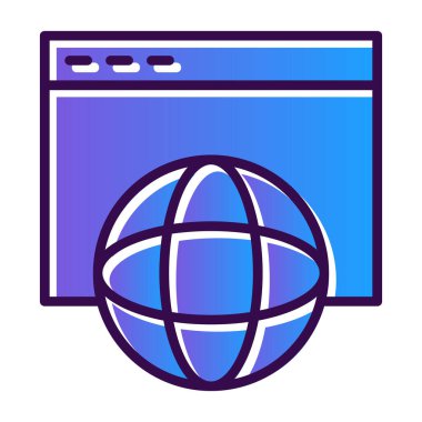 Web sitesi vektör simgesi, özet çizimi 