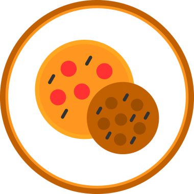 Vektör illüstrasyonu, Çerez simgesi element arkaplanı            