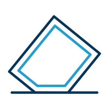 Mavi üçgenin vektör çizimi