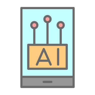 Yapay zeka vektör simgesi 