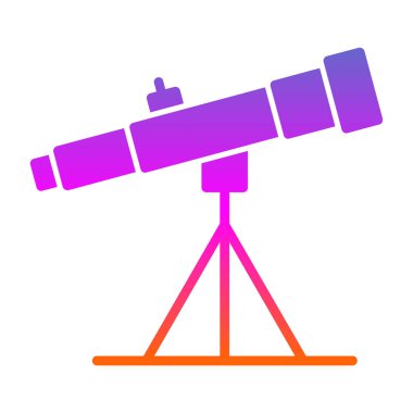 Basit Teleskop simgesi, vektör illüstrasyonu