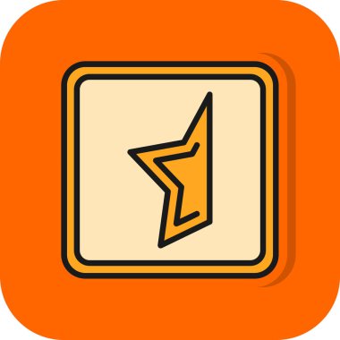 Yarım Yıldız web simgesi basit illüstrasyon izole edildi