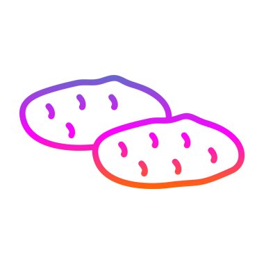 Patates. Web simgesi basit illüstrasyon 