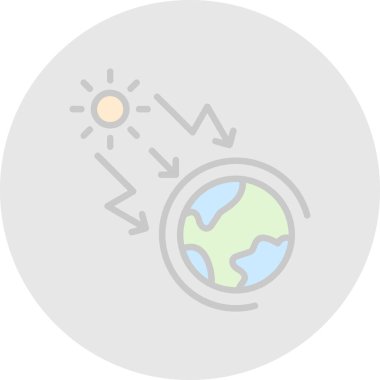 Sera etkisi web simgesi vektör illüstrasyonu