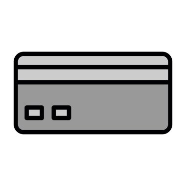 Kredi kartı simgesi, vektör illüstrasyonu 