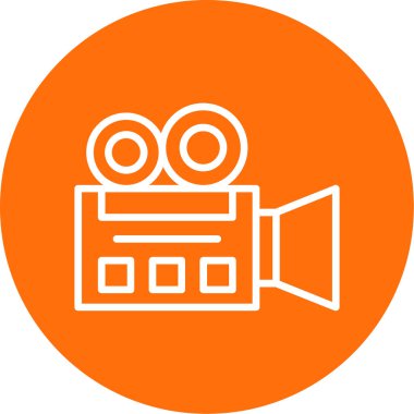 Video kamera. Web simgesi basit illüstrasyon