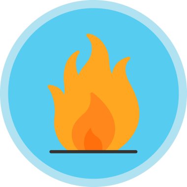 Yangın. Web simgesi basit illüstrasyon
