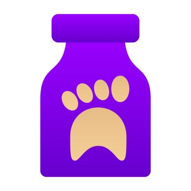 Doldurulmuş hayvan maması ikonu - taslak biçimi