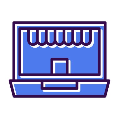 alışveriş sepeti çizimi olan dizüstü bilgisayar