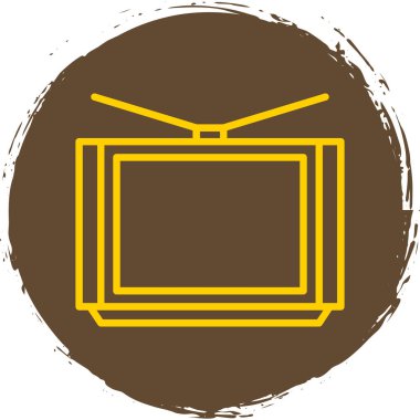 TV simgesi vektör illüstrasyonu 
