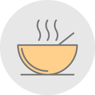 Çorba. Web simgesi basit tasarım