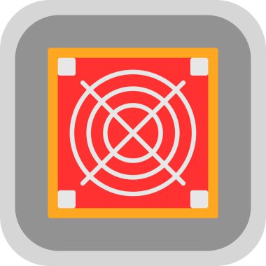 Soğutucunun vektör çizimi. Havalandırma fan çizimi, pictogram