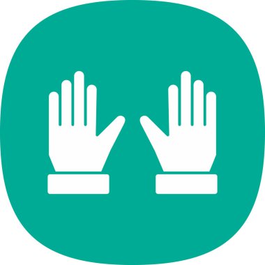 Eldivenler düz simge, vektör çizimi  