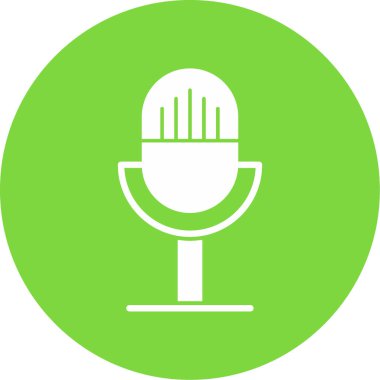 Mikrofon. Web simgesi basit illüstrasyon