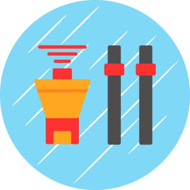 Ağ simgesini, vektör illüstrasyonunu yükselt. 