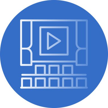 Televizyon. Web simgesi basit illüstrasyon