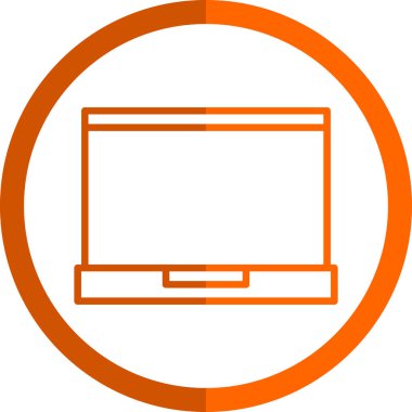 dizüstü bilgisayar simgesi, vektör illüstrasyonu basit tasarım