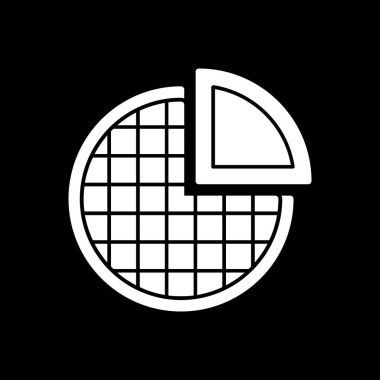 Pasta çizelgesi simgesi, vektör illüstrasyonu