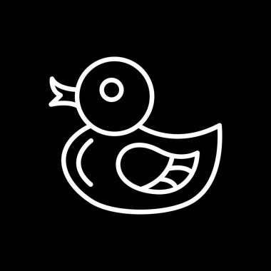 Kauçuk ördek ikonu. Vektör illüstrasyonu