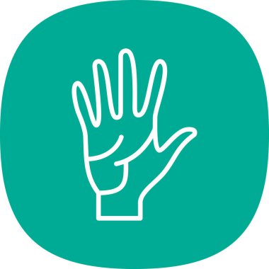 İnsan el simgesi, vektör illüstrasyonu