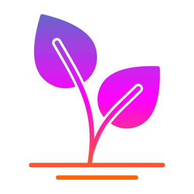 Bitki. Web simgesi basit illüstrasyon