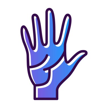 İnsan el simgesi, vektör illüstrasyonu