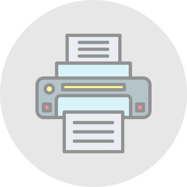  yazıcı web simgesi basit illüstrasyon