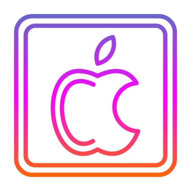 Elma logosu. Web simgesi basit illüstrasyon 