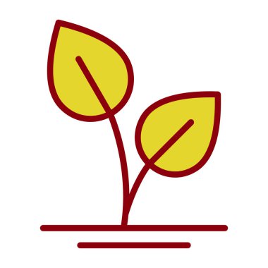 Bitki. Web simgesi basit illüstrasyon