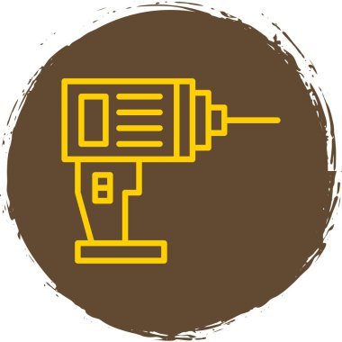 Matkap Makinesi grafik vektör illüstrasyon tasarımı