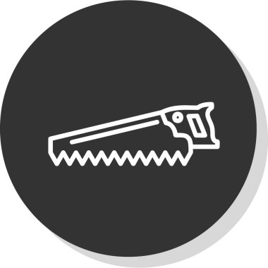 El testeresi simgesi, web basit illüstrasyonu