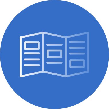 Broşür simgesi, vektör illüstrasyonu basit tasarım