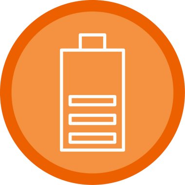 Pil simgesinin vektör illüstrasyonu