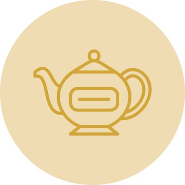 Çaydanlık ağı simgesi. Basit resimleme                           