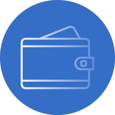 Cüzdan simgesi, vektör illüstrasyonu  