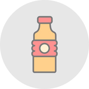 Su şişesi ikonu. özet çizimi 