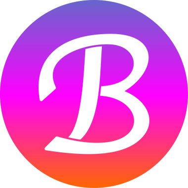 B harfi logo tasarım şablonu vektörü