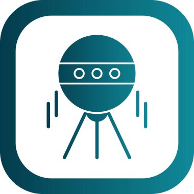 Benzersiz Robot Vektör Kabartma Simgesi