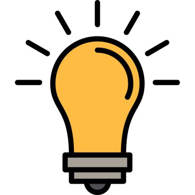 ampul simgesi, vektör illüstrasyonu 