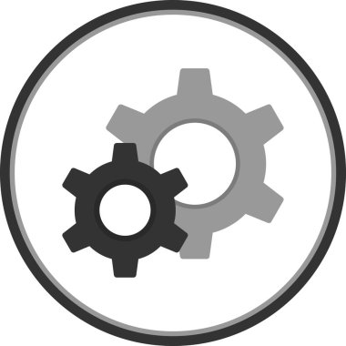 Gears'ı satırı vektör simgesi 