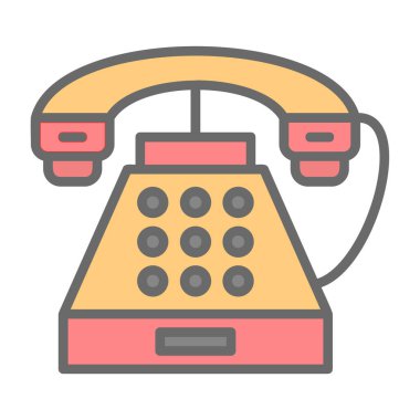 Telefon web simgesi basit illüstrasyon 