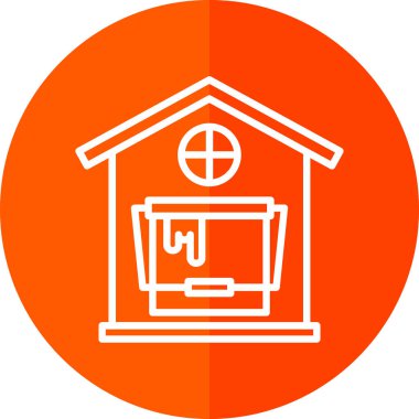 Modern ev simgesinin vektör illüstrasyonu