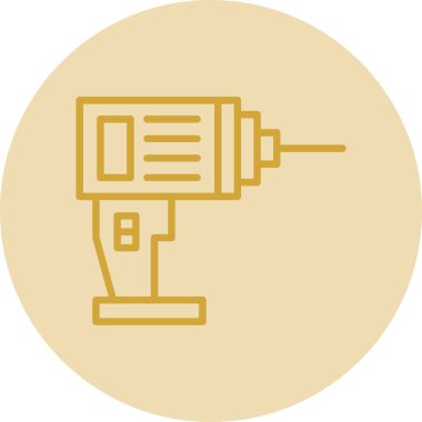 Matkap Makinesi grafik vektör illüstrasyon tasarımı