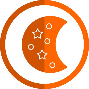 Ay simgesi, vektör illüstrasyonu basit tasarım