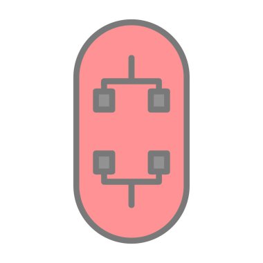 Modern kaykay simgesinin vektör illüstrasyonu                       