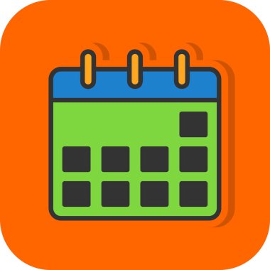 basit takvim simgesini, vektör çizim